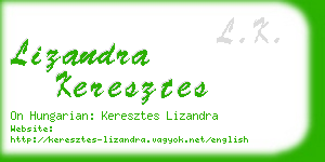 lizandra keresztes business card